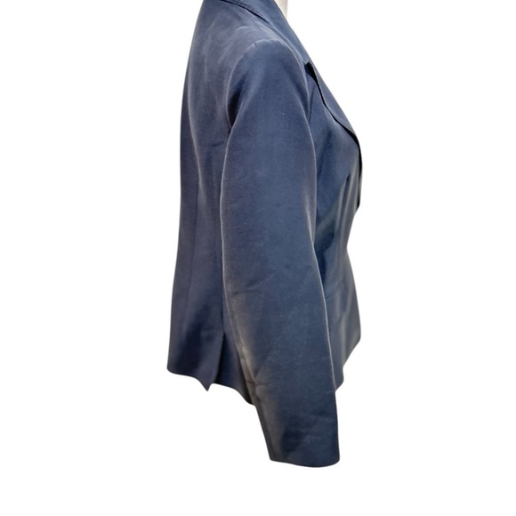 Les Copains made in Italy lined fine wool Blazer Jacket blue lightweight eu 46 - Picture 8 of 10